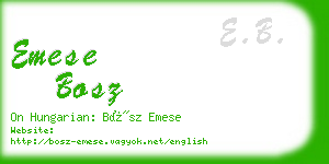 emese bosz business card